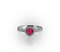 Anello Promesse Donna in Oro bianco Rubino 0.50 Ct ANCR55-14 - ANCR55-14